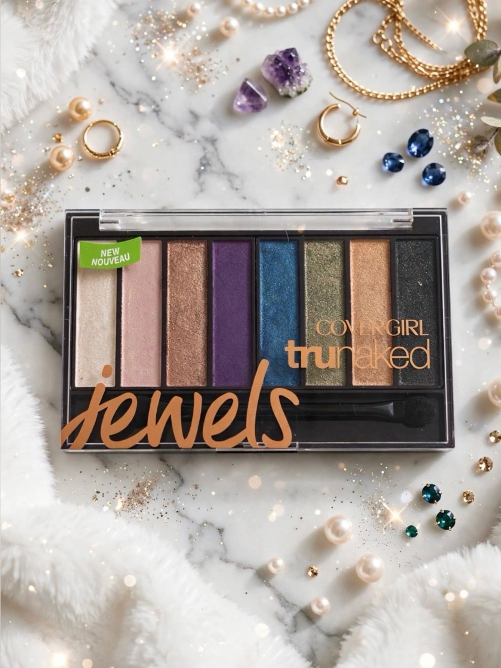 COVERGIRL Shimmer Eyeshadow Palette in Pink, Purple, Blue, Green, Gold, Black